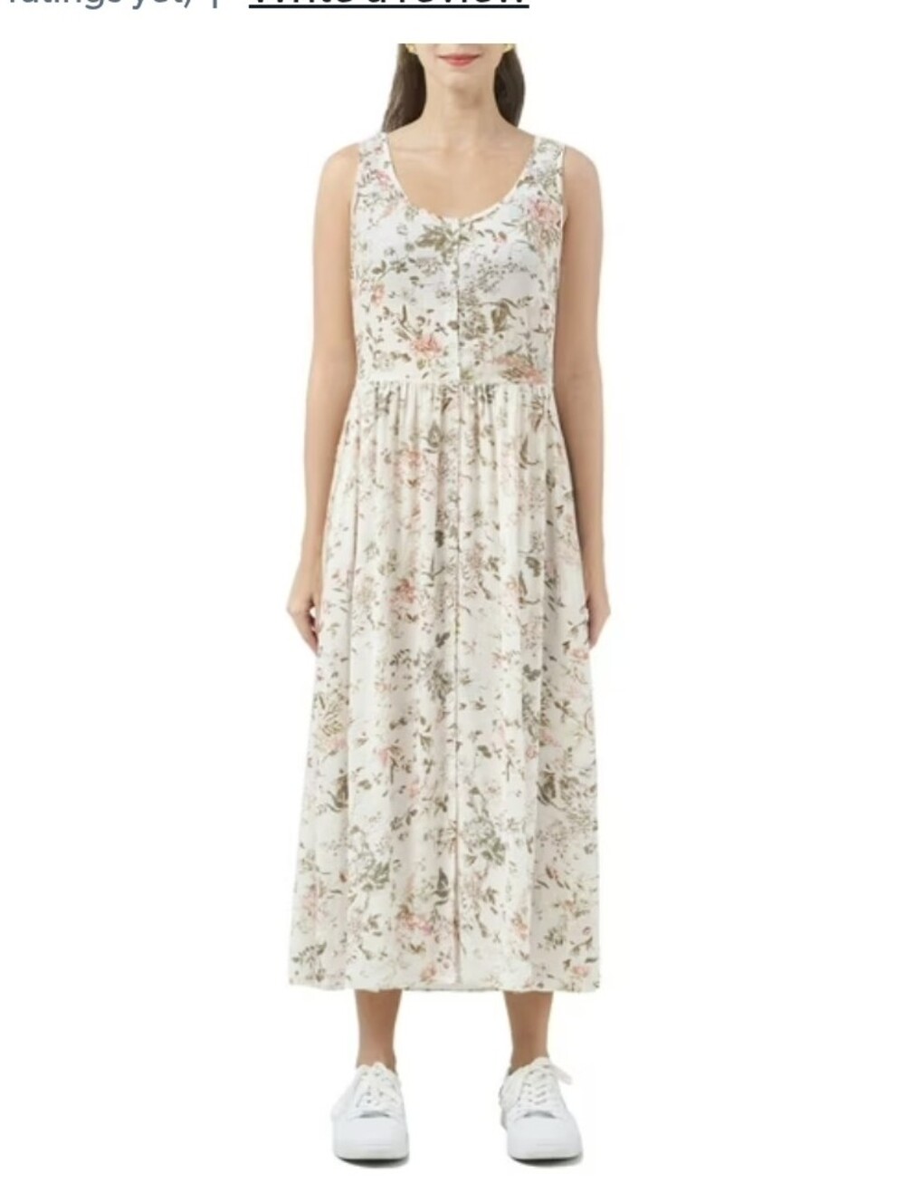 Frye Button-Front Floral Midi Dress Small